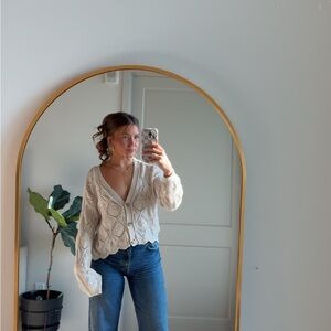 Elegant Cream Knit Blouse